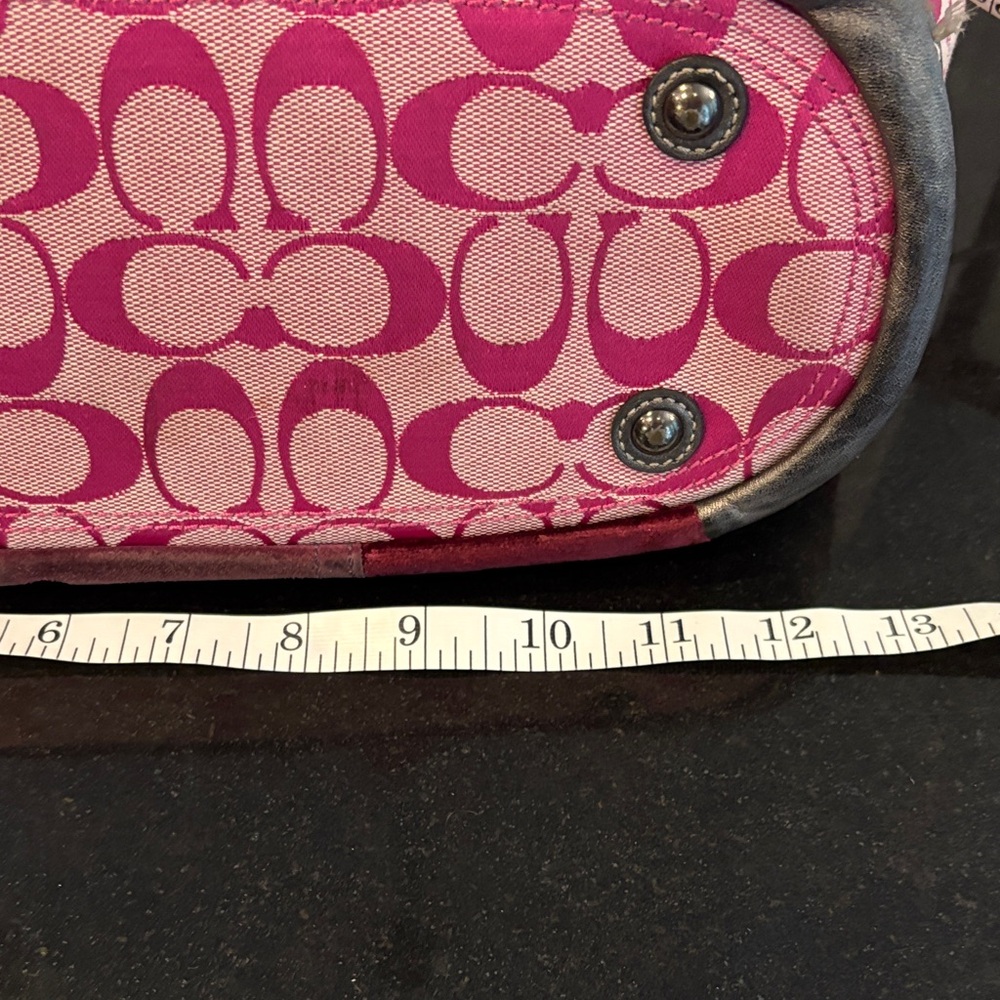 Vintage Coach Patchwork Pink and Silver Hobo Shoulder Bag - Picture 14 of 16